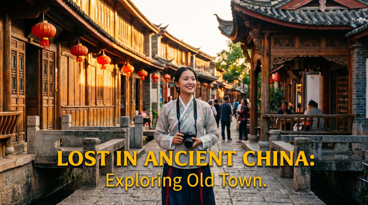 蘑菇视频旅行VLOG视频《古镇探秘》
